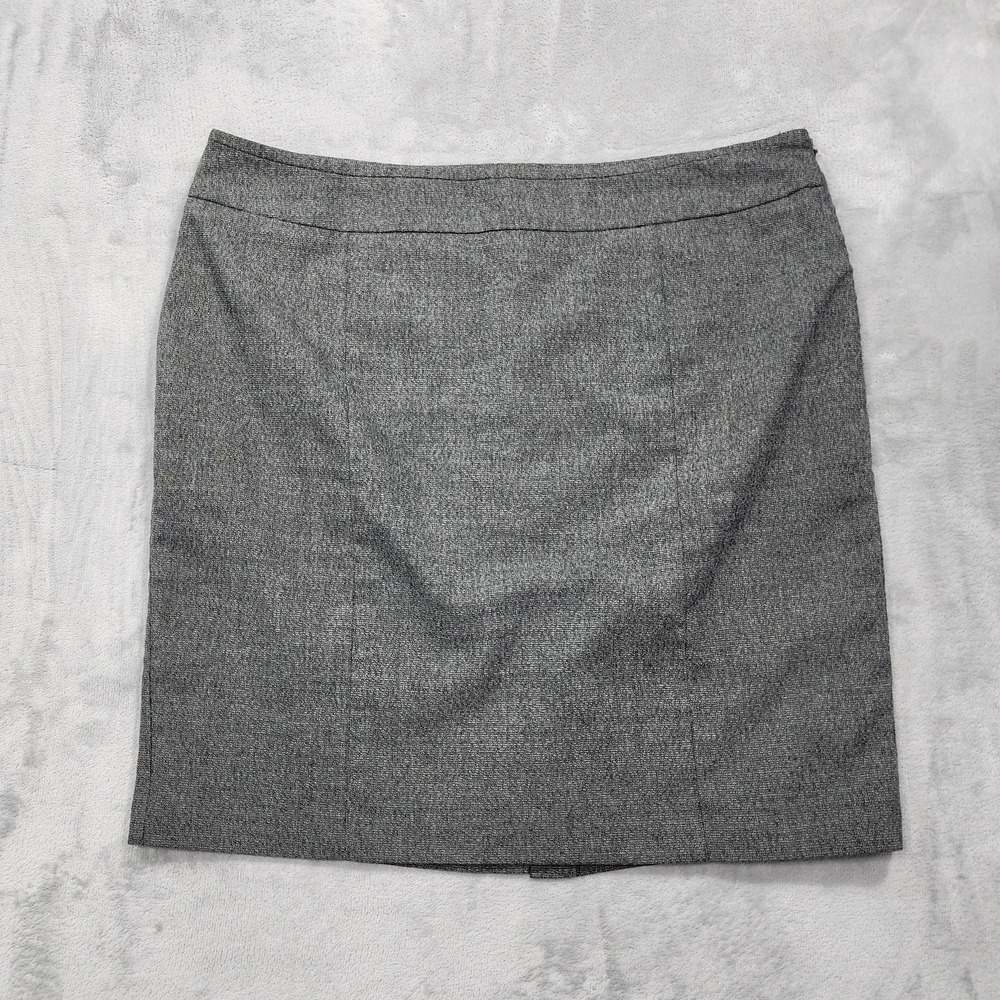 Vintage Apt 9 Skirt Womens 18 Gray Tweed Pencil Knee Length Lined Stretch Office